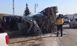 Devrilen beton mikserinin sürücüsü hayatını kaybetti