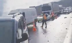 Kazanın ardından otoyolda trafik akışı durma noktasına geldi