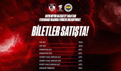 GAZiANTEP FK-FENERBAHÇE KUPA MAÇI BiLETLERi SATIŞTA!