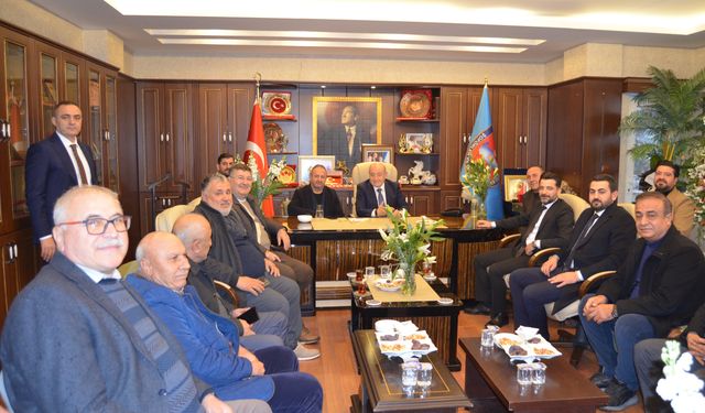 NAKLİYATÇILARDAN AKDOĞAN’A HAYIRLI OLSUN ZİYARETİ