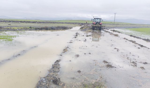 Tarım arazileri su altında kaldı