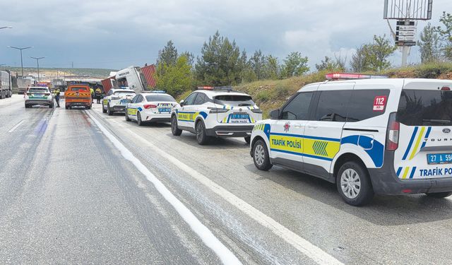 Zincirleme kazada felaketin eşiğinden son anda dönüldü