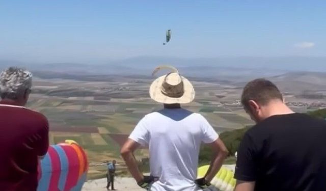 100 metre yükseklikten aşağı düşen paraşütçü hastanede!