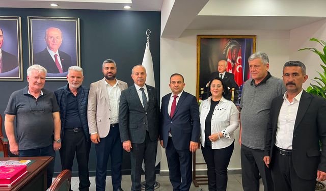 MHP İL BAŞKANI’NA HAYIRLI OLSUN ZİYARETİNDE BULUNDULAR