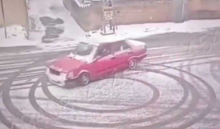 Drift yaparak tehlike saçan sürücü cezalandırıldı